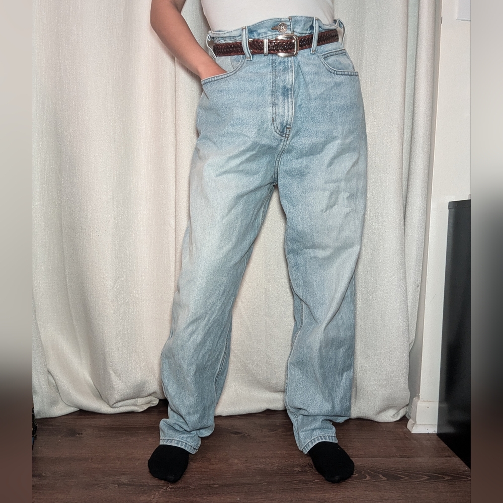 High Waisted Straight Leg Jeans
